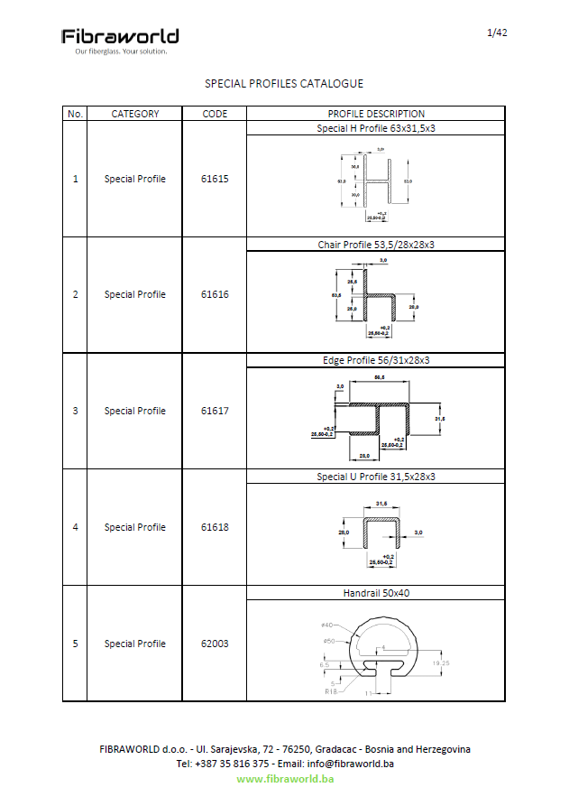 Fibraworld - Preview Katalog Specijalnih Profila Od Fiberglasa