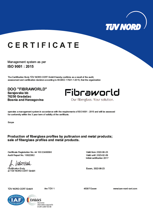 Certificato ISO 9001:2015 (Copertina)